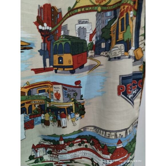 David Carey Originals Men's Large San Diego Destinations Button Up Casual Shirt - Picture 5 of 11